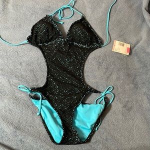 Joe boxer black and real monokini NWT